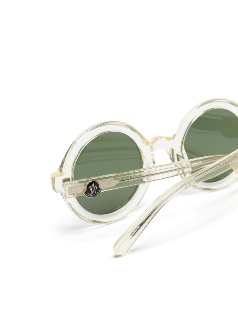 Shop Moncler Orbit Round-frame Sunglasses In Yellow