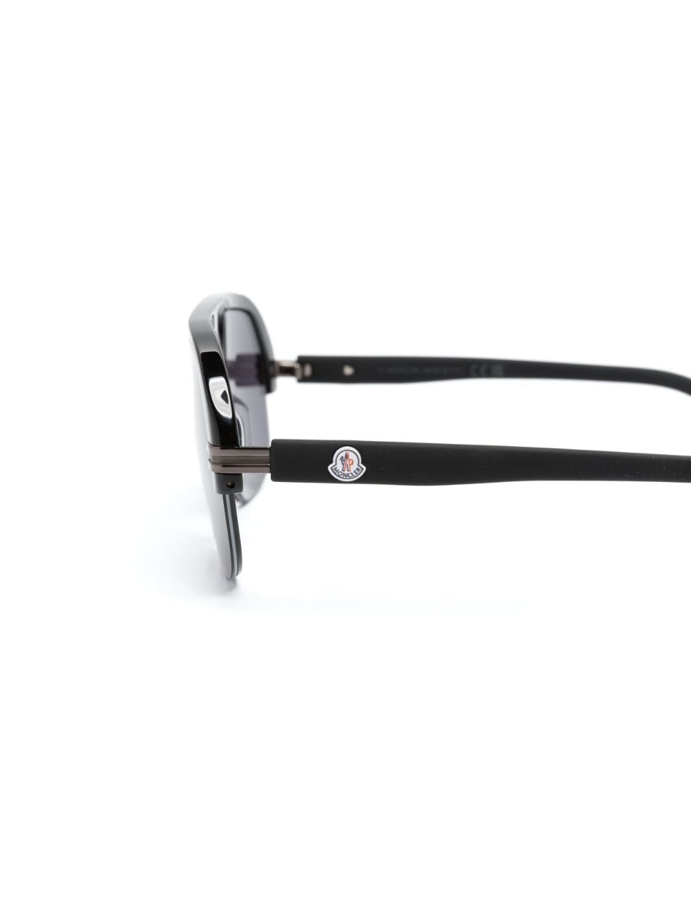 Shop Moncler Pilot-frame Sunglasses In Black