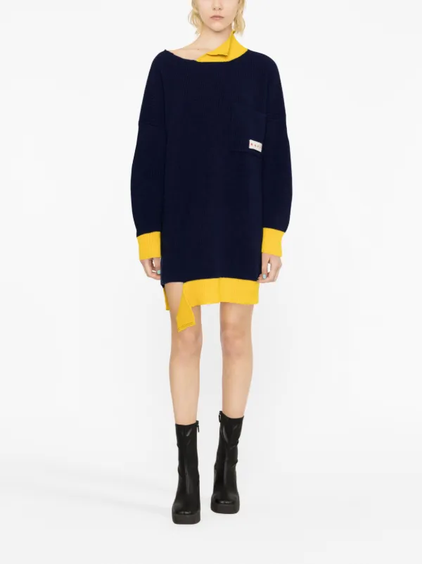 Marni アシンメトリー プルオーバー | ブルー | FARFETCH JP Marni アシンメトリー プルオーバー | ブルー | FARFETCH JP