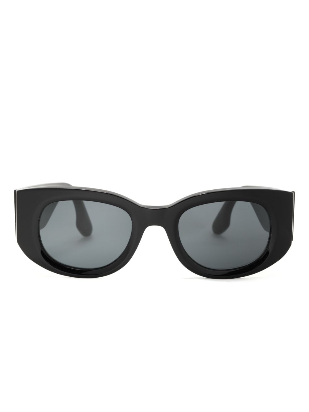 victoria beckham lunettes de soleil à monture ovale - noir
