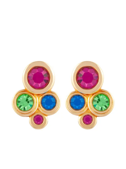 Swarovski 1980s crystal-embellished clip-on earrings