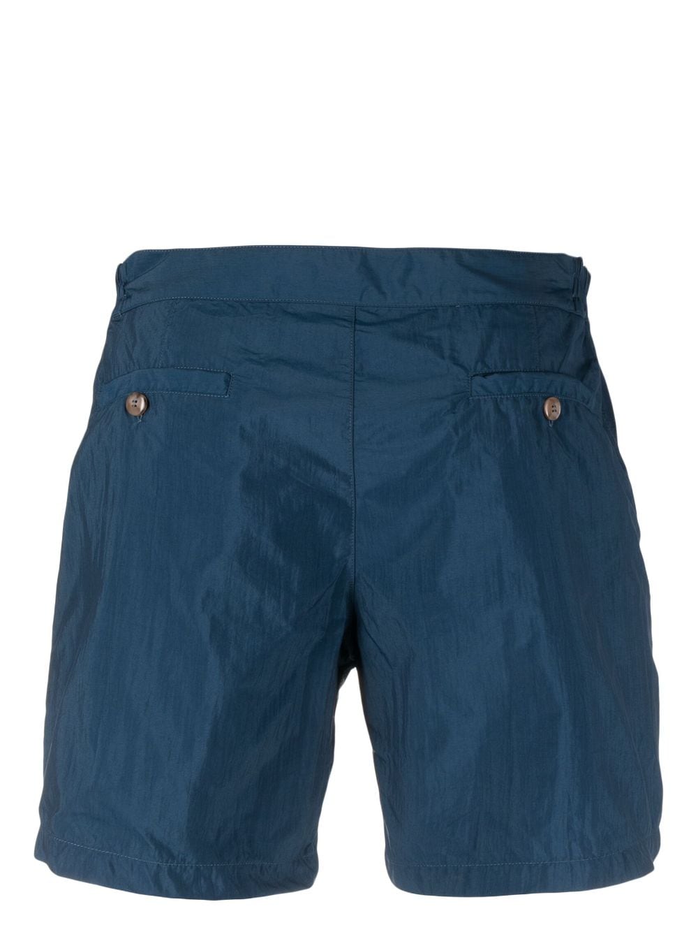 Canali Shorts met asymmetrische sluiting - Blauw