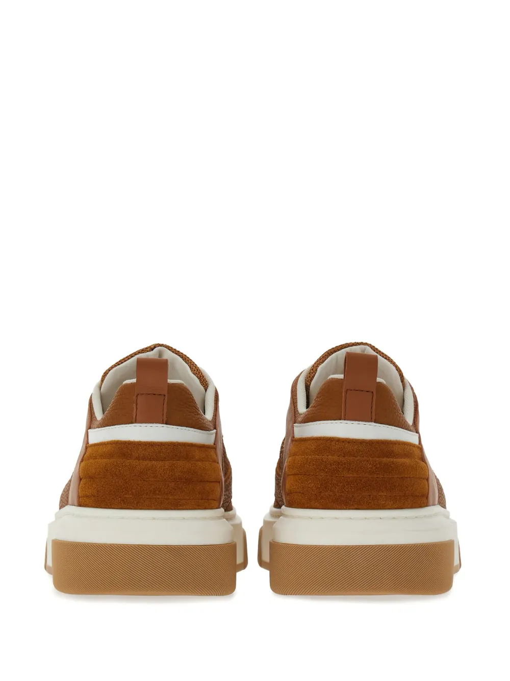 Ferragamo quilted panelled-design sneakers Brown