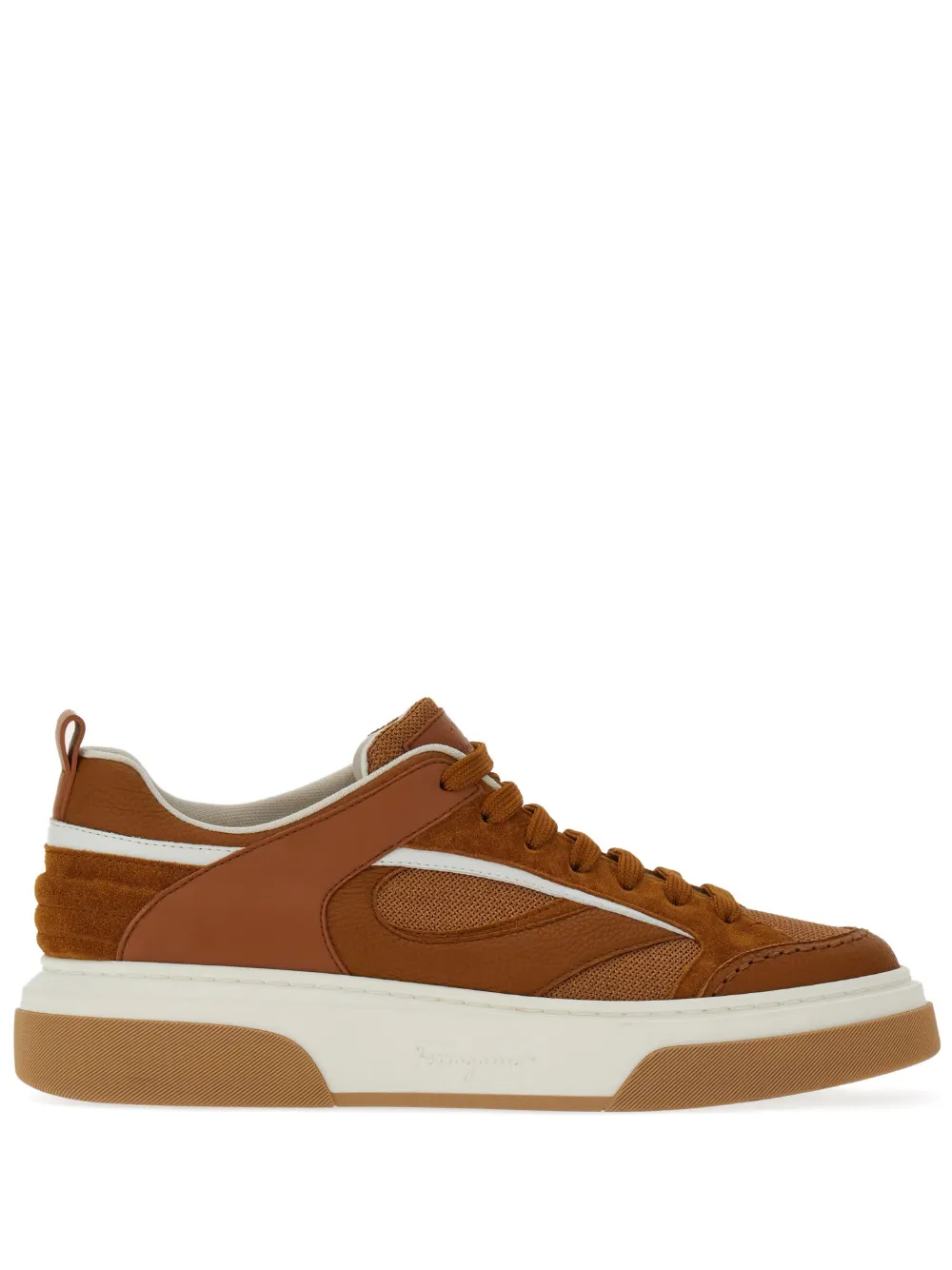 Ferragamo quilted panelled-design sneakers Brown