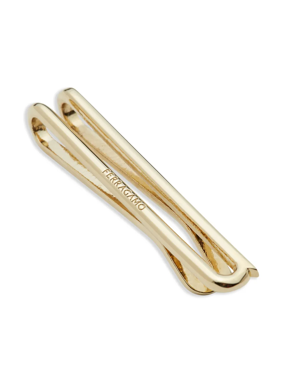 Ferragamo Gancini metallic tie clip - Goud