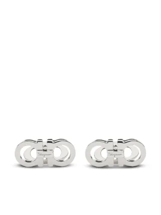 Prada logo-print Sterling Silver Cufflinks - Farfetch