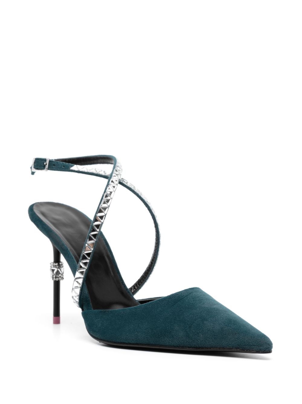 PINKO 105mm leather pumps - Groen