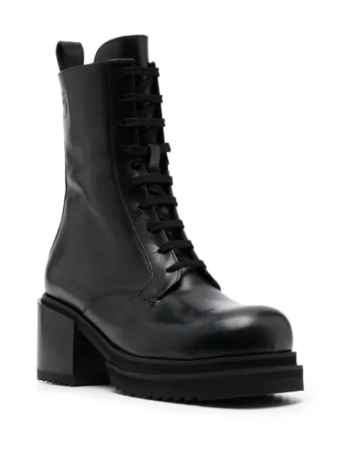 PINKO 70mm leather combat boots 102330A0NYZ99 - 1