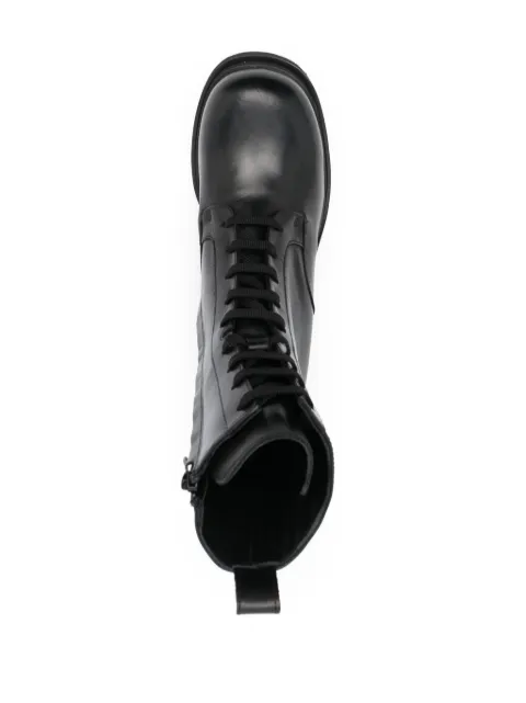 PINKO 70mm leather combat boots 102330A0NYZ99 - 3