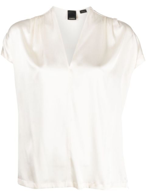 PINKO V-neck silk blouse