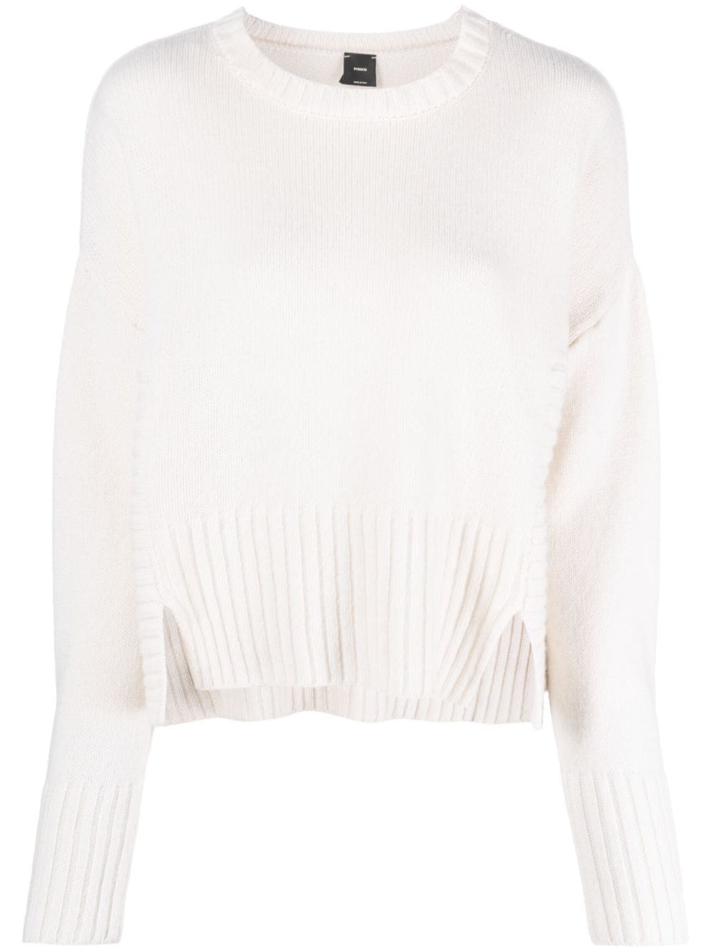 Shop Pinko Wool-cashmere Blend Sweater In White