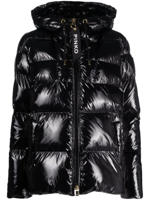 PINKO quilted hooded puffer jacket