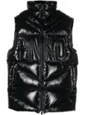 PINKO logo-embossed puffer gilet - Black
