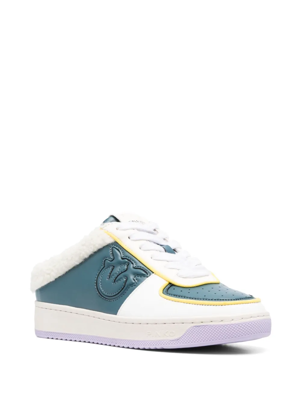 PINKO slip-on faux-shearling sneakers - Wit