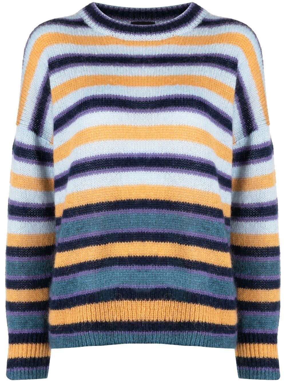 Ps By Paul Smith Striped Knitted Jumper In Blue