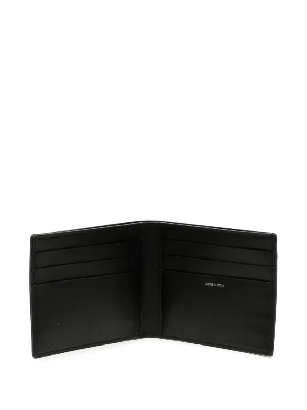 Paul Smith Shadow-Stripe Leather Bi-Fold Wallet - Black