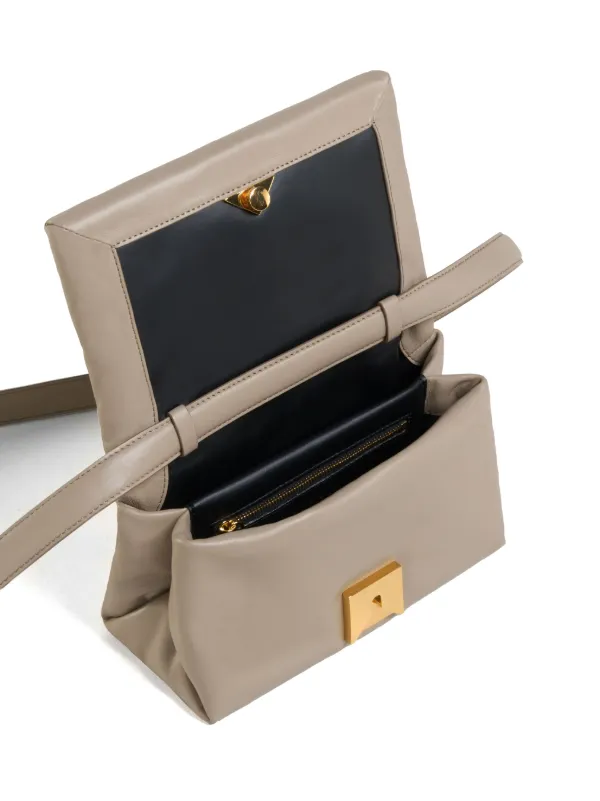 Marni Prisma レザーショルダーバッグ S | ブラウン | FARFETCH JP