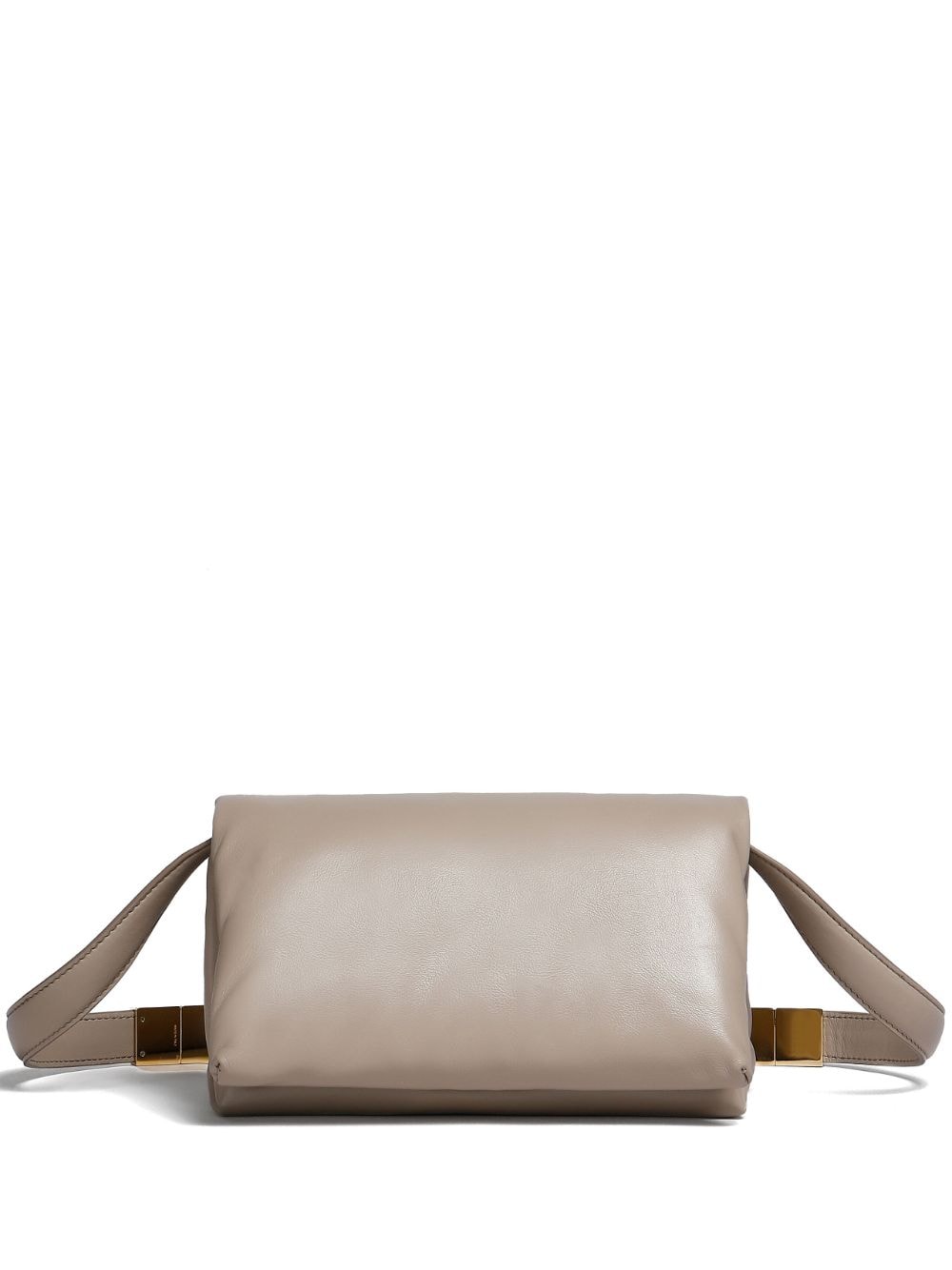 Marni Small Prisma Leather Shoulder Bag In Brown