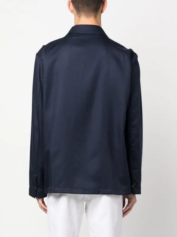 Lardini Gabardine Satin Shirt Jacket - Farfetch