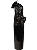 Nina Ricci sequin-embellished one-shoulder dress - Black