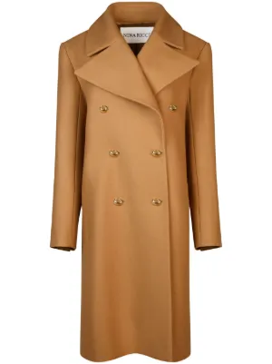 Camel double clearance breasted maxi coat