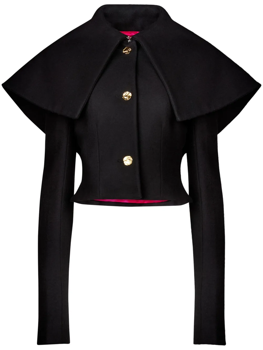 Nina Ricci spread-collar fitted jacket - Nero