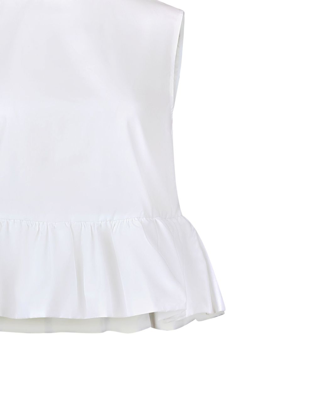 Nina Ricci bow-detail peplum sleeveless cotton top Women