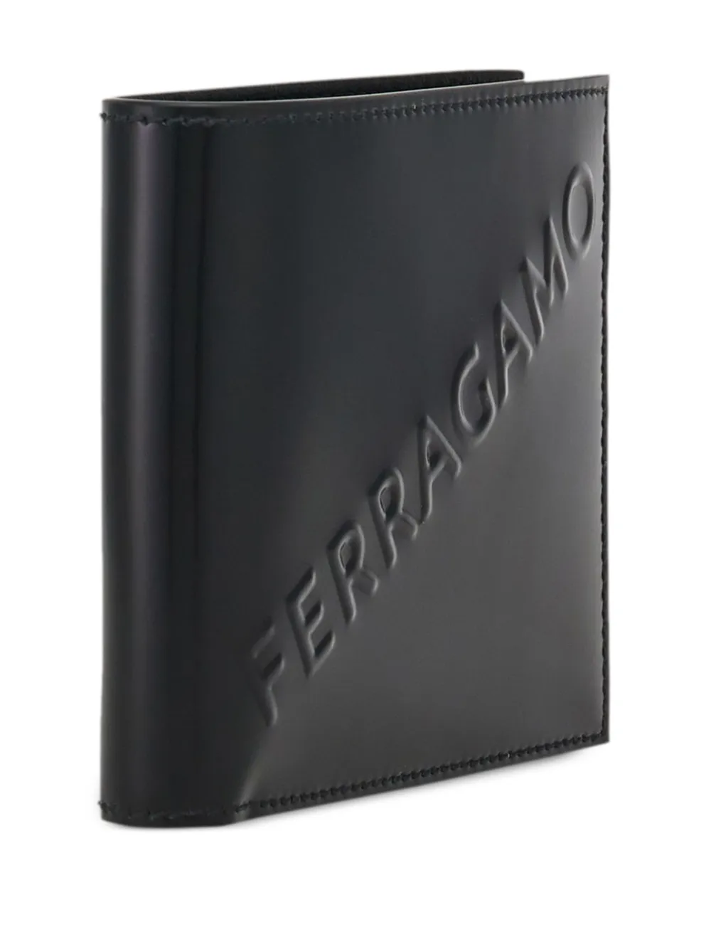  Ferragamo Logo-embossed Bi-fold Wallet - Black 