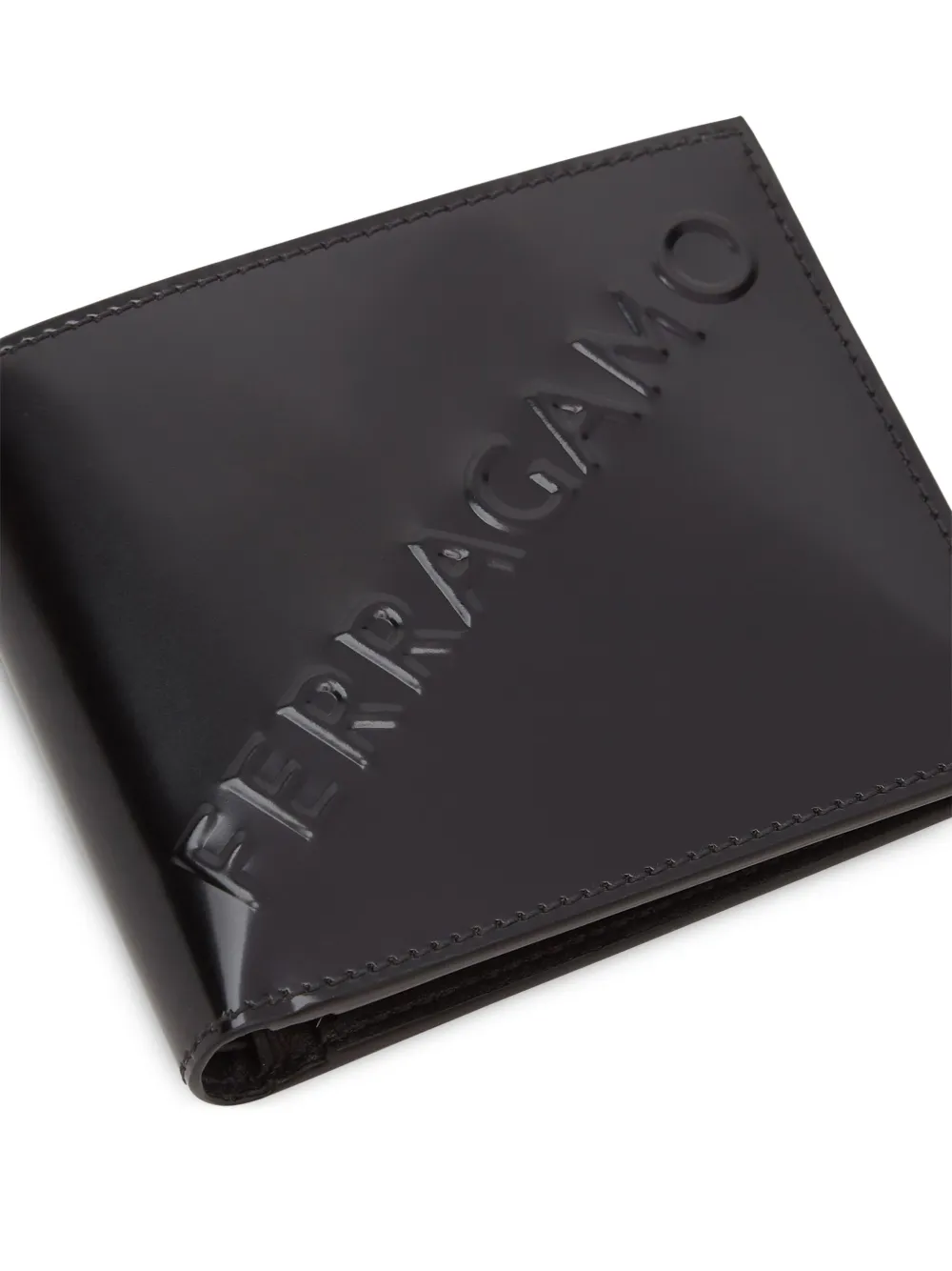 logo-embossed bi-fold wallet
