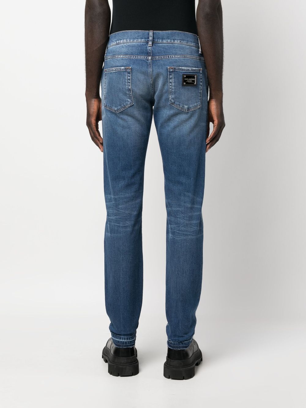 Shop Dolce & Gabbana Mid-rise Skinny Jeans In Blau