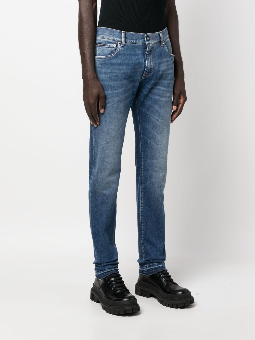 Shop Dolce & Gabbana Mid-rise Skinny Jeans In Blau