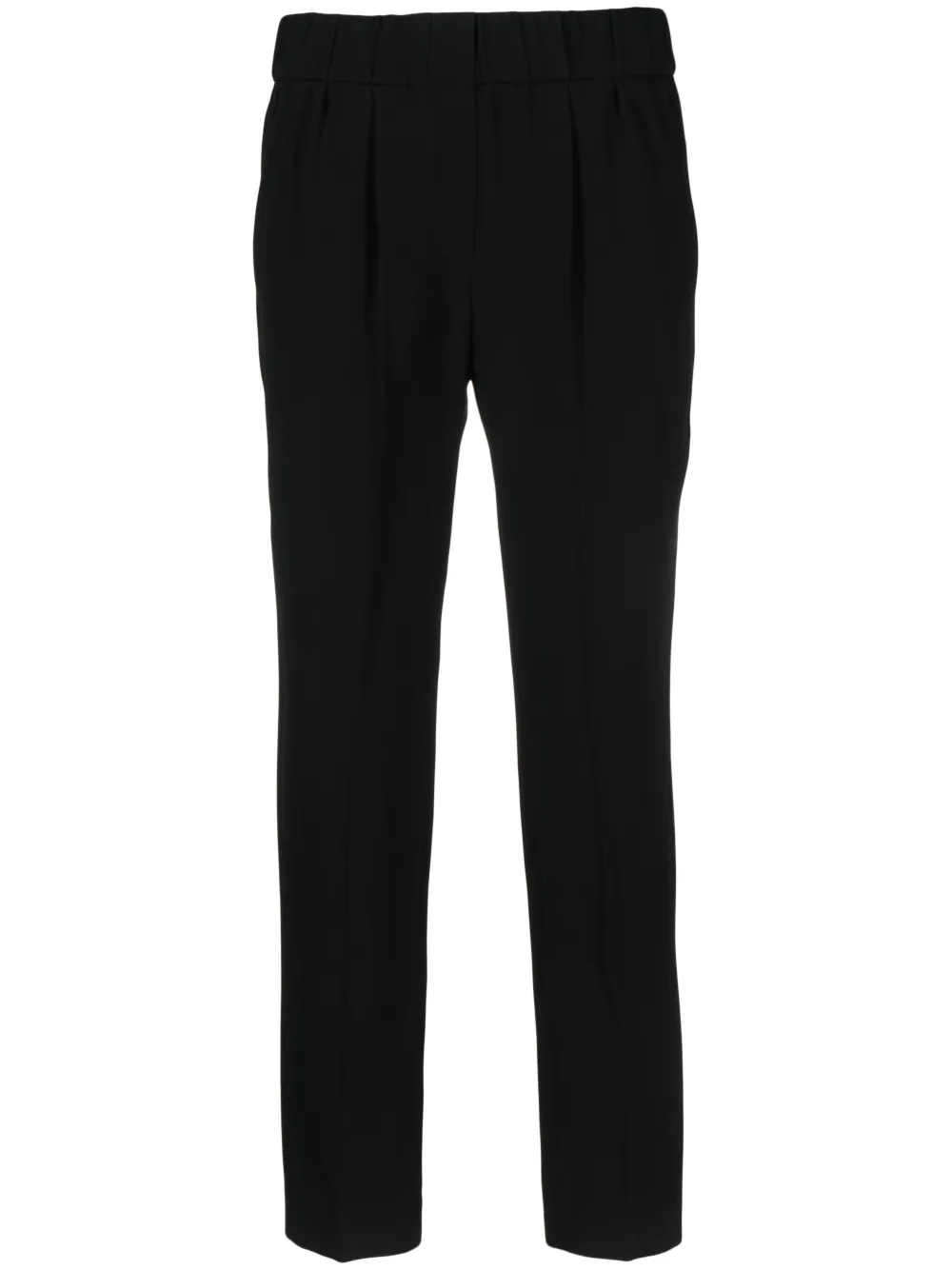 Brunello Cucinelli Black Silk-blend Trousers