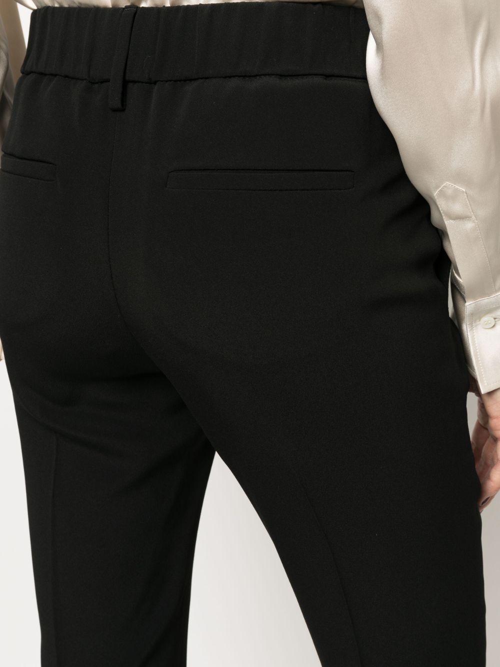 Shop Brunello Cucinelli High-waist Cropped Trousers In Schwarz
