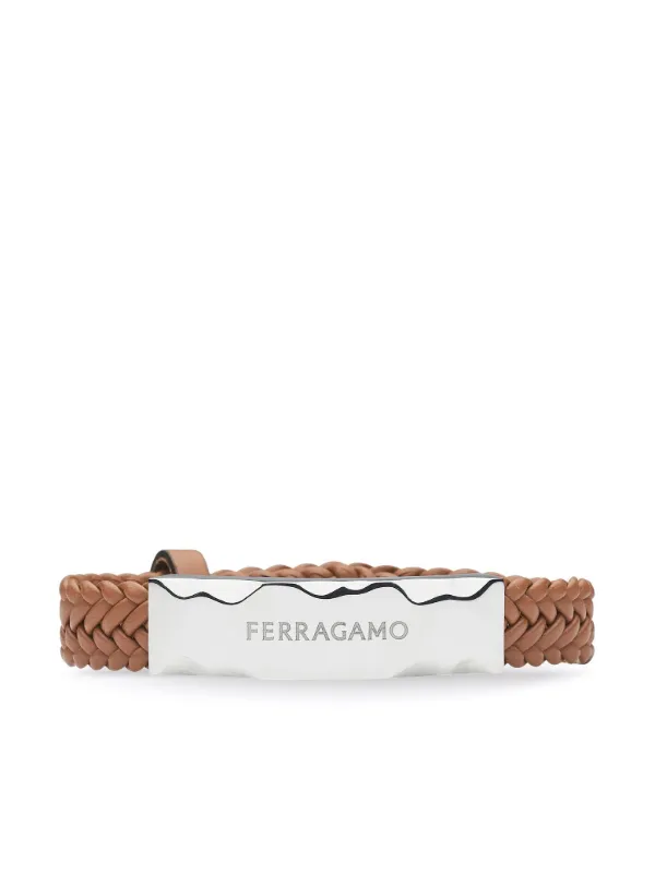 Ferragamo Brown Leather Bracelet