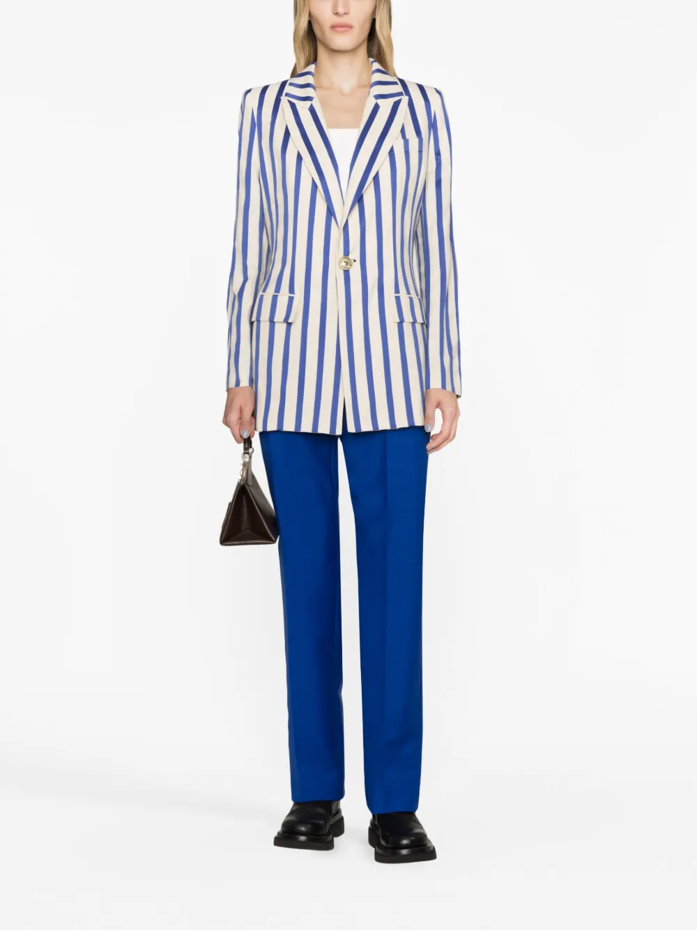 Vivienne Westwood Lelio striped single-breasted blazer - Blauw