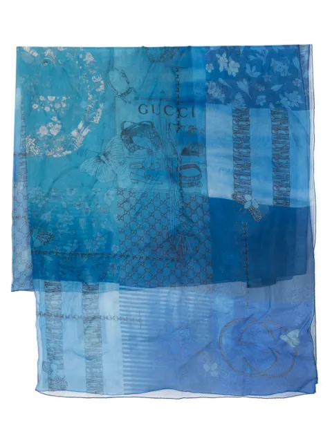 Gucci GG Supreme-print organic-silk scarf