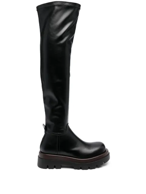 PINKO leather knee-high boots