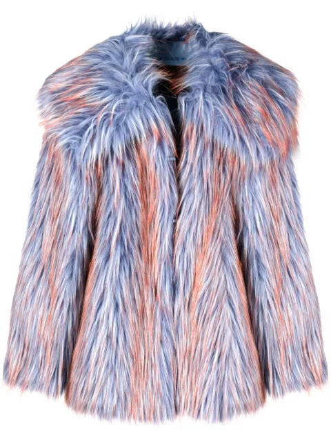 PINKO oversize-collar faux fur coat