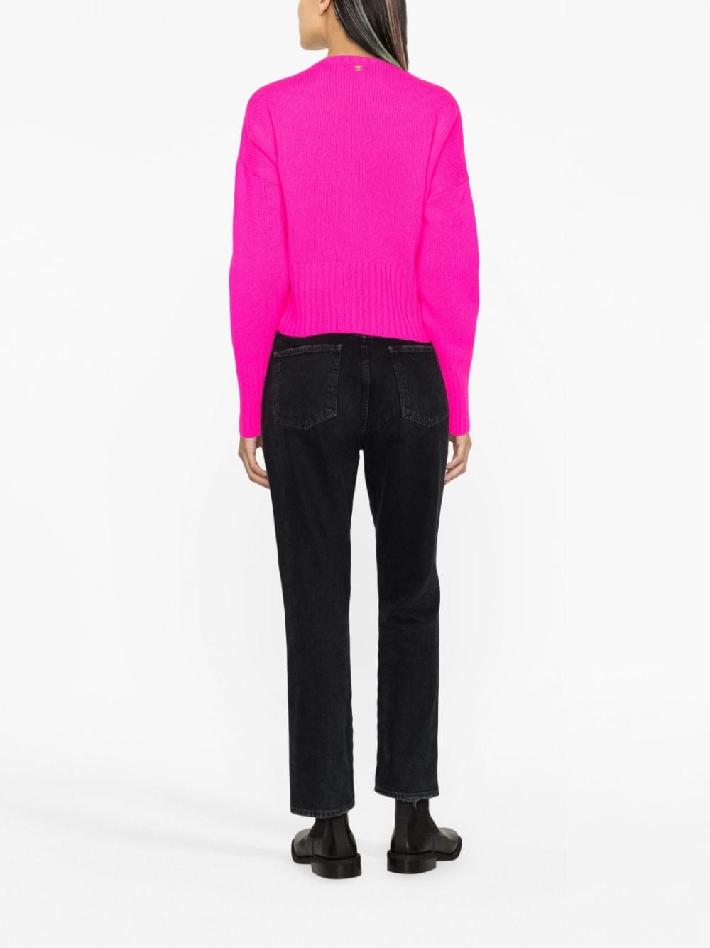 Shop Pinko Wool-cashmere Blend Sweater In Pink