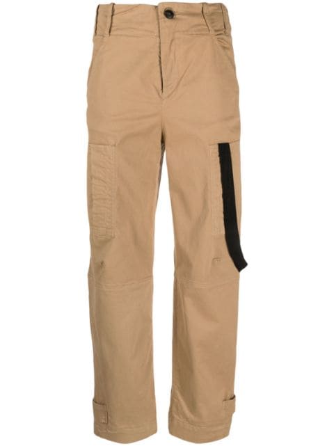 PINKO high-waisted straight-leg cotton trousers