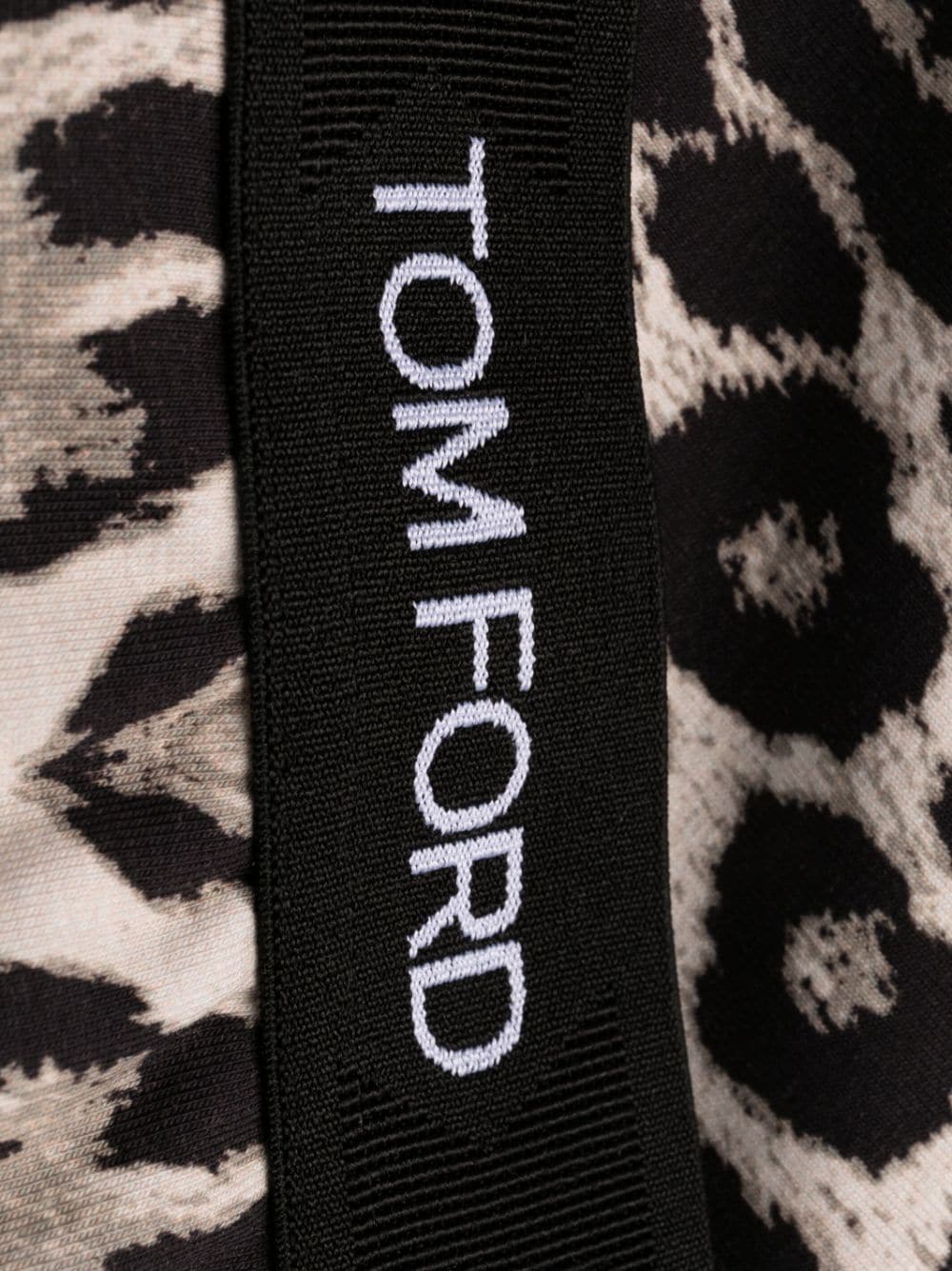 Shop Tom Ford Animal-print Stretch-cotton Boxers In Neutrals