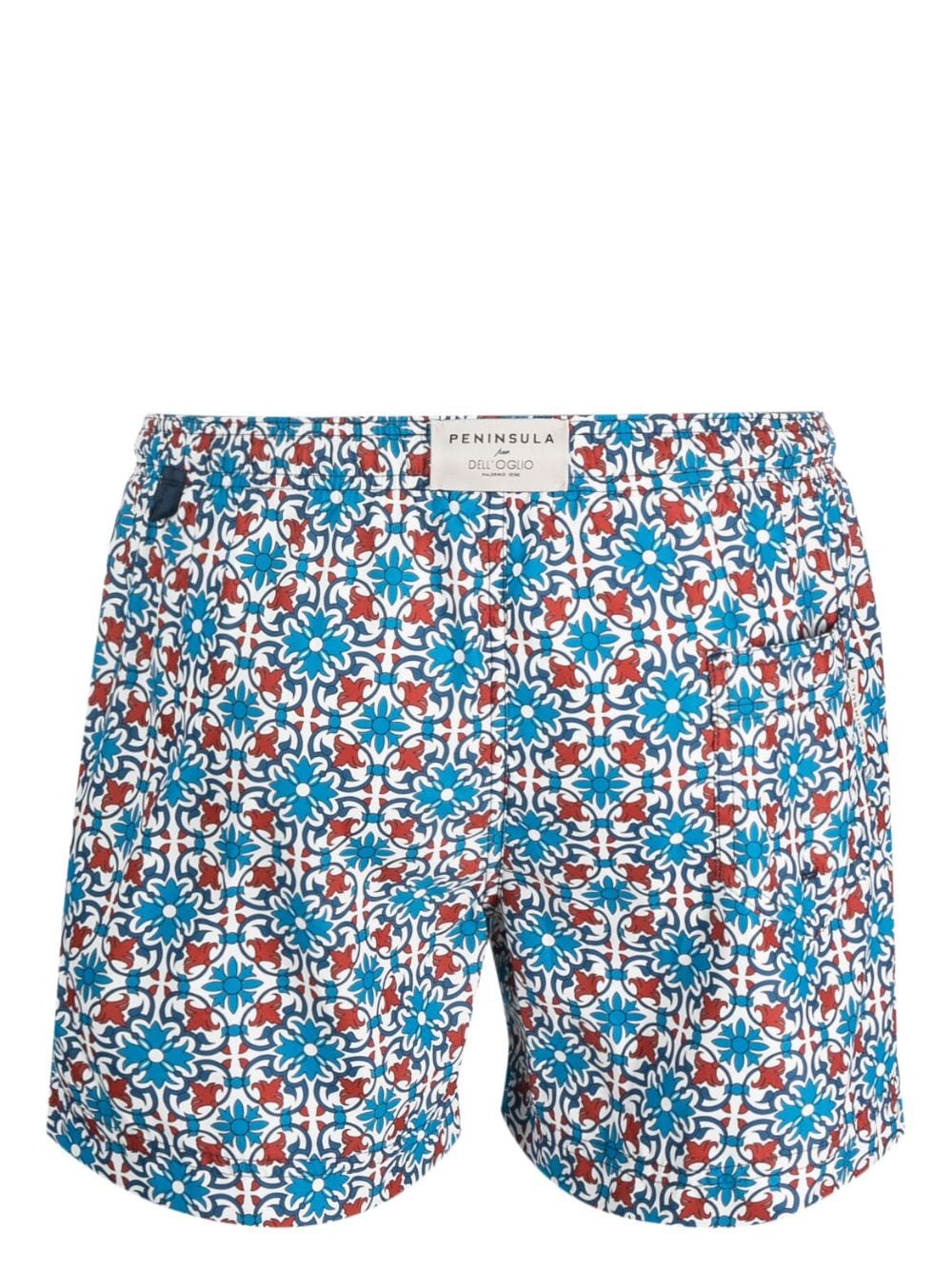 PENINSULA SWIMWEAR geometric-print swim shorts - Blauw