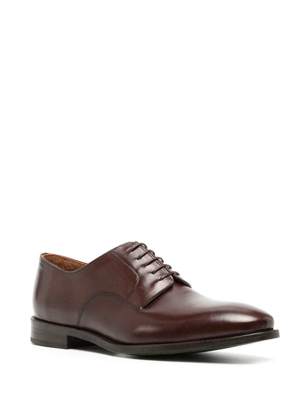 Shop Paul Smith Chester Leather Derby Shoes In Braun