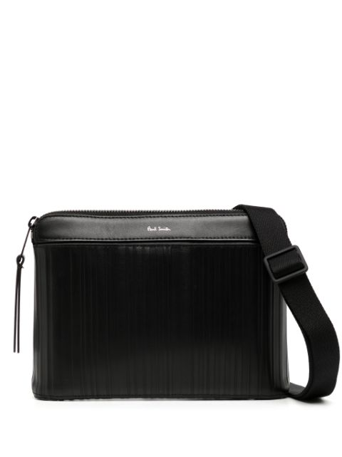 Paul Smith Shadow Stripe leather messenger bag