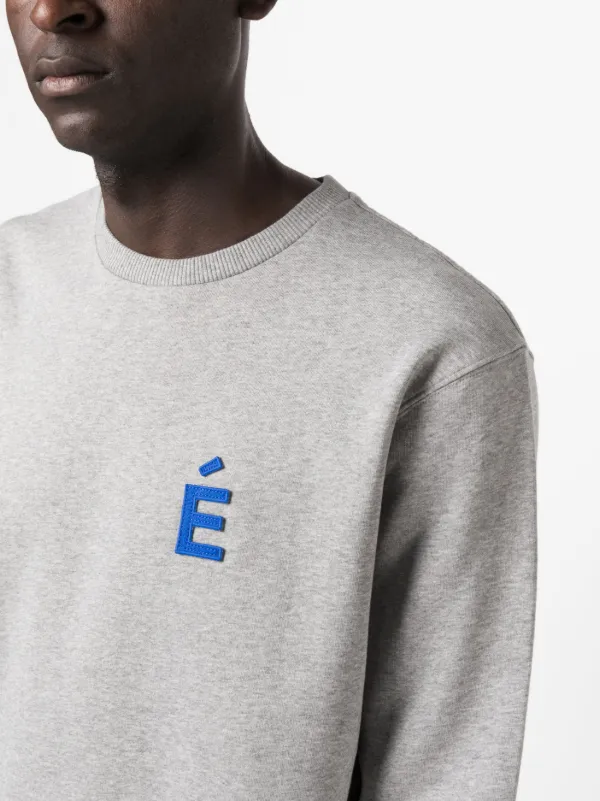 Etudes m lange effect logo patch Sweatshirt Farfetch