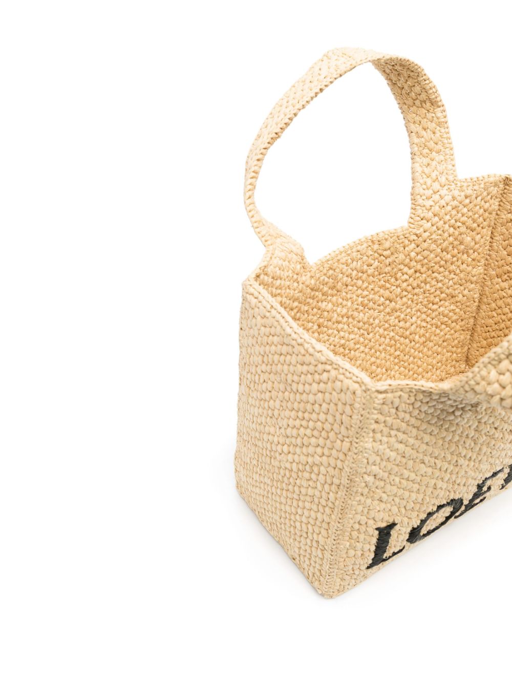 LOEWE logo-embroidered raffia tote bag Women