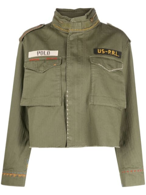 Polo Ralph Lauren logo-patch cropped jacket