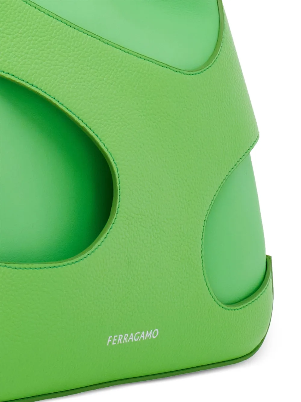 Ferragamo Leren schoudertas Groen