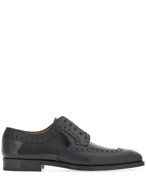 Ferragamo tonal-stitching leather derby shoes 