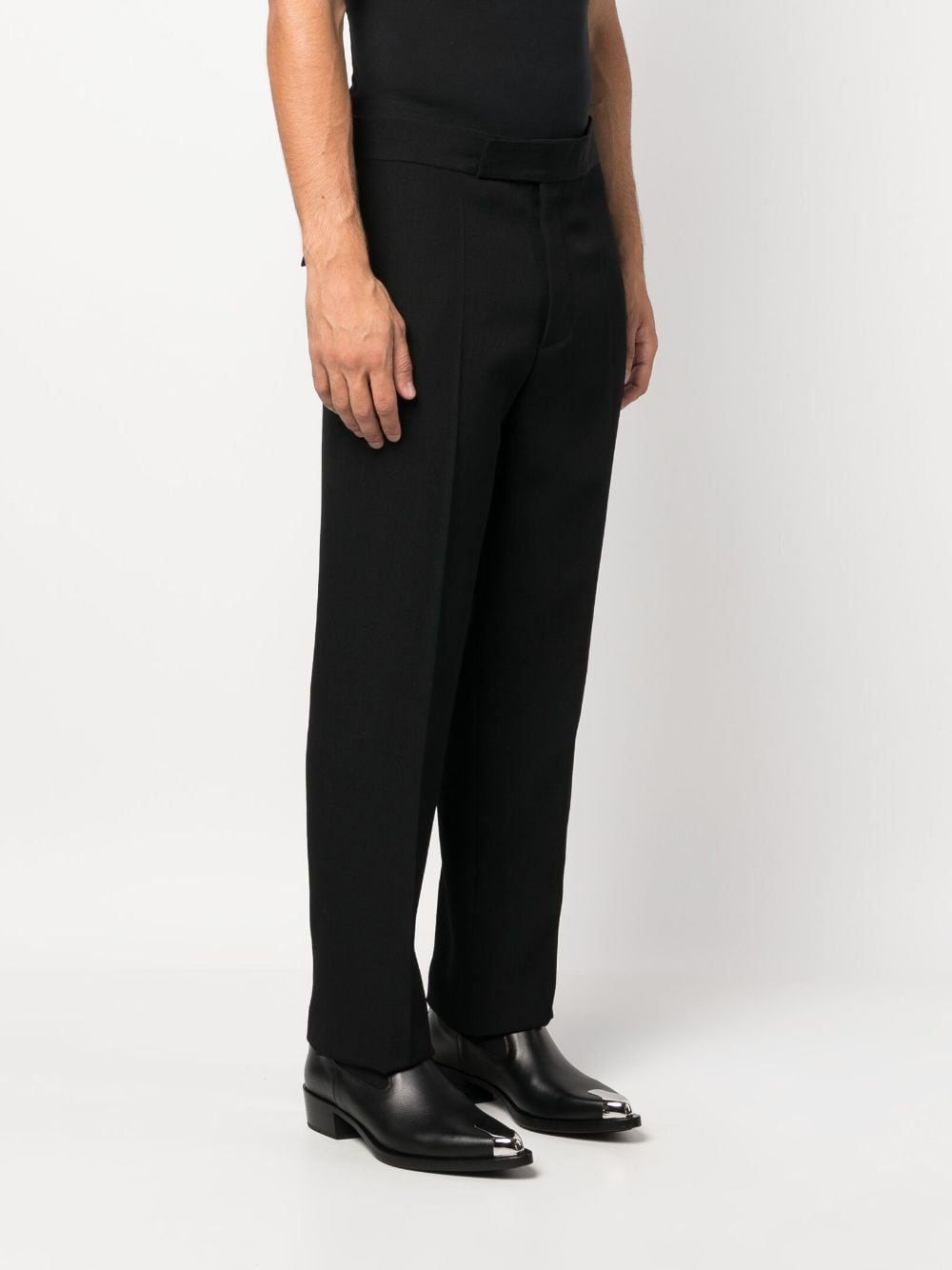 Shop Sapio N9 Low-rise Tailored Trousers In Black